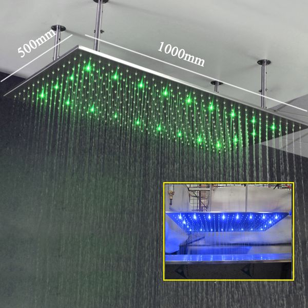 large shower head rainfall led showerheads ceiling mounted overhead big rain shower bathroom 1000*500mm 304 stainless steel
large shower head rainfall led showerheads ceiling mounted overhead big rain shower bathroom 1000*500mm 304 stainless steel