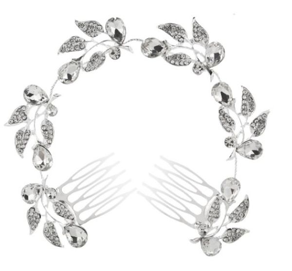 handmade hair vine crystal hair headband women silver tone waterdrop and leaf wedding hair comb accessories, Slivery;golden
handmade hair vine crystal hair headband women silver tone waterdrop and leaf wedding hair comb accessories, Slivery;golden