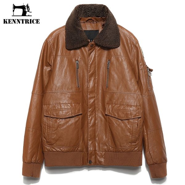 wholesale- kenntrice leather jacket men brand men's pilot leather jackets winter coat faux sheepskin bomber jacket faux fur collar coat, Black
wholesale- kenntrice leather jacket men brand men's pilot leather jackets winter coat faux sheepskin bomber jacket faux fur collar coat, Black