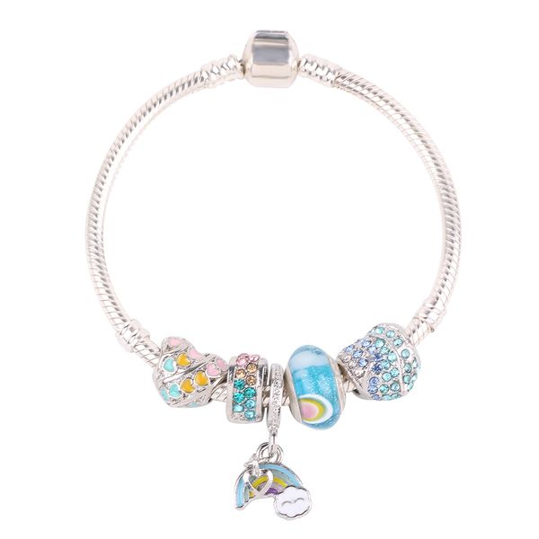 aifeili lovely style rainbow pendant glass beads children's gifts diy for women bracelet european jewelry, Black
aifeili lovely style rainbow pendant glass beads children's gifts diy for women bracelet european jewelry, Black