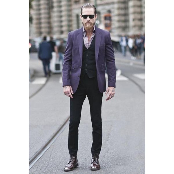 latest works purple men's suit jacket black vest pants custom clothing fashion men's elegant party tuxedo work daily cloth, White;black
latest works purple men's suit jacket black vest pants custom clothing fashion men's elegant party tuxedo work daily cloth, White;black