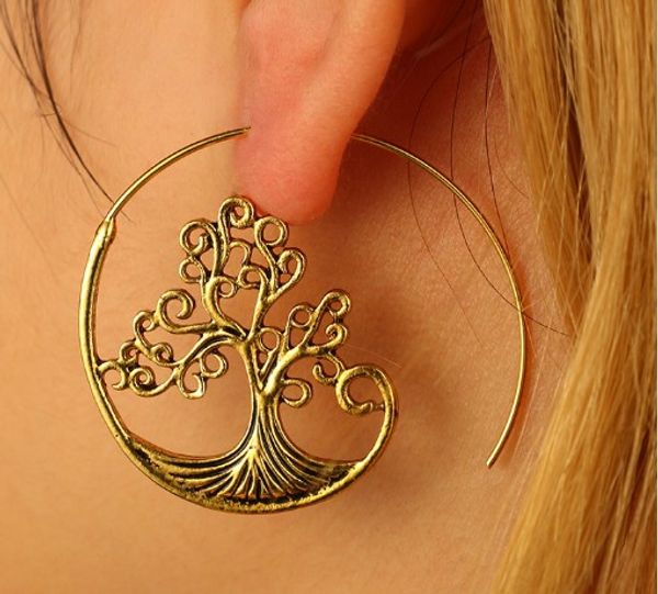 the tree of life stud earrings girls ladies jewelry accessories antique gold plated womens ear studs, Golden;silver
the tree of life stud earrings girls ladies jewelry accessories antique gold plated womens ear studs, Golden;silver