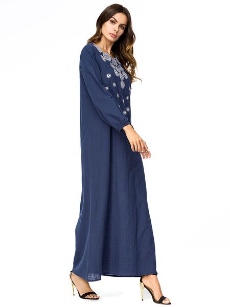 187255 kaftans embroidered long skirt autumn new muslim long-sleeved mopping robe rad fanm mizilman moslemi naiste kleit baju muslim, Red 
187255 kaftans embroidered long skirt autumn new muslim long-sleeved mopping robe rad fanm mizilman moslemi naiste kleit baju muslim, Red