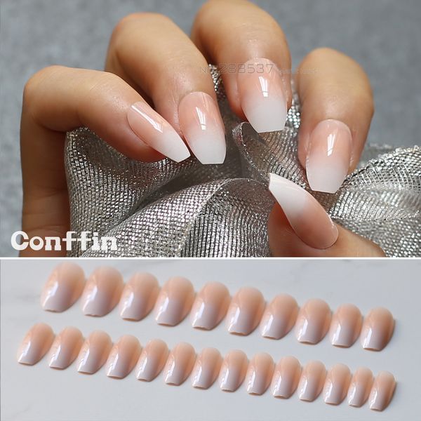 jelly nude white gradient coffin fake nails stiletto nails lovely pink medium nature false full nail end product 24pcs, Red;gold
jelly nude white gradient coffin fake nails stiletto nails lovely pink medium nature false full nail end product 24pcs, Red;gold