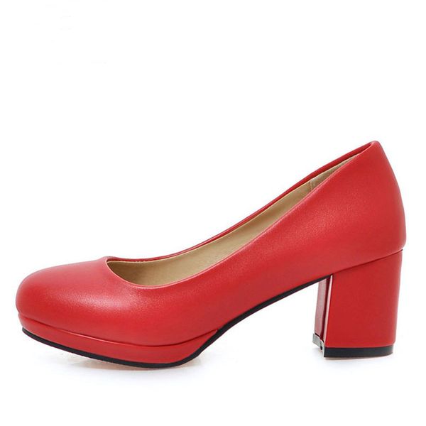 colors women high heels shoes round toe patent leather thick high shoes women pumps classic dress footwears, Black
colors women high heels shoes round toe patent leather thick high shoes women pumps classic dress footwears, Black