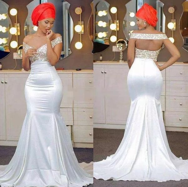 dubai aso ebi african white off the shoulder mermaid evening dresses appliqued deep v neck open back satin long prom dress 2019, Black;red
dubai aso ebi african white off the shoulder mermaid evening dresses appliqued deep v neck open back satin long prom dress 2019, Black;red