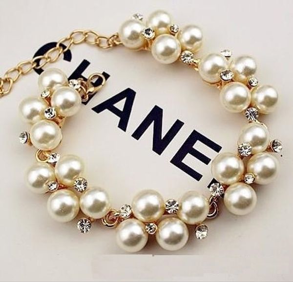gold plated rhinestone bracelet european and american fashion retro pearl bracelet beaded bracelet a468, Black
gold plated rhinestone bracelet european and american fashion retro pearl bracelet beaded bracelet a468, Black