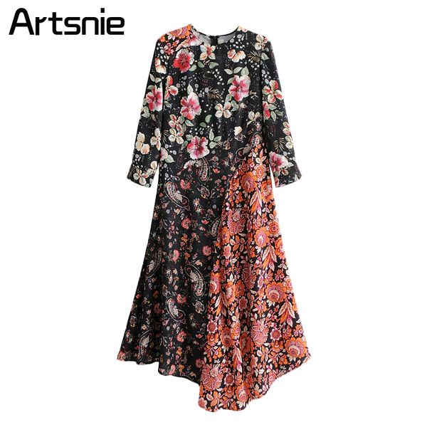 artsnie boho floral print o neck maxi long asymmetrical dress women spring elegant high waist vintage casual dresses vestidos, White;black
artsnie boho floral print o neck maxi long asymmetrical dress women spring elegant high waist vintage casual dresses vestidos, White;black