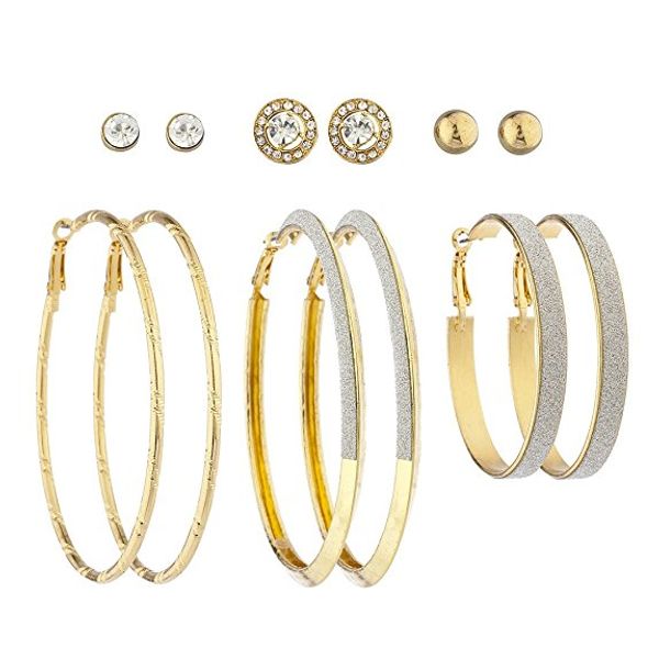 6 pairs fashion big circle earrings multiple earrings sets pearl ball stud earring set gift for women girls support fba drop shipping h170f, Golden
6 pairs fashion big circle earrings multiple earrings sets pearl ball stud earring set gift for women girls support fba drop shipping h170f, Golden
