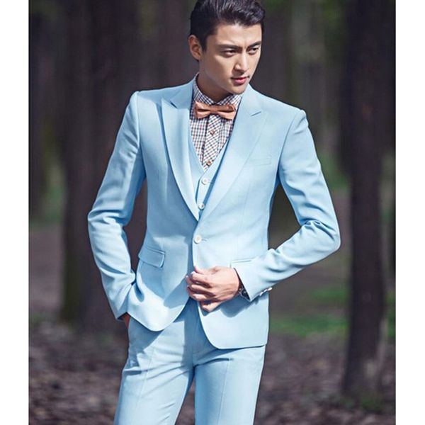 classic style one button sky blue groom men suit tuxedos groomsmen men's wedding prom suits bridegroom (jacket+pants+vest+tie, White;black
classic style one button sky blue groom men suit tuxedos groomsmen men's wedding prom suits bridegroom (jacket+pants+vest+tie, White;black