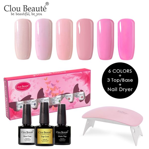 clou beaute 8ml gel nail polish base and coat matte semi-permanent uv varnish soak off pink white 6pcs gel lacquer set, Red;pink
clou beaute 8ml gel nail polish base and coat matte semi-permanent uv varnish soak off pink white 6pcs gel lacquer set, Red;pink