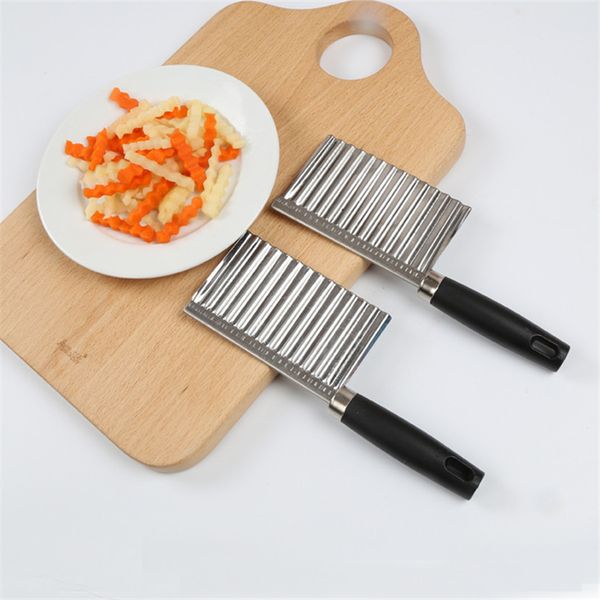 multi-functional factory supply stainless steel potato slicer potato knife vegetable wavy cutter with black plastic handle
multi-functional factory supply stainless steel potato slicer potato knife vegetable wavy cutter with black plastic handle