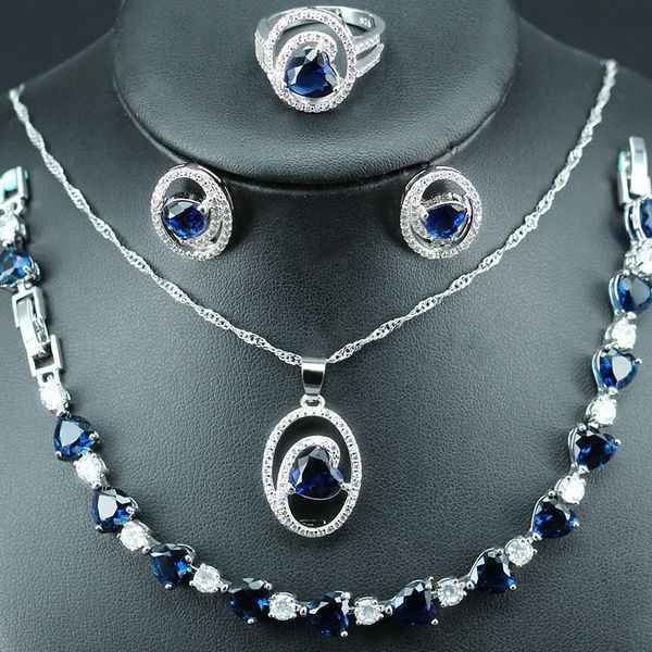 heart-shaped bridal jewelry sets for women wedding blue crystal silver color 925 earrings/pendants/necklace/ring/bracelet, Slivery;golden
heart-shaped bridal jewelry sets for women wedding blue crystal silver color 925 earrings/pendants/necklace/ring/bracelet, Slivery;golden