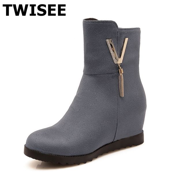 women mid calf boots selling sapatos femininos pumps autumn round toe woman casual shoes metal decoration short plush, Black
women mid calf boots selling sapatos femininos pumps autumn round toe woman casual shoes metal decoration short plush, Black