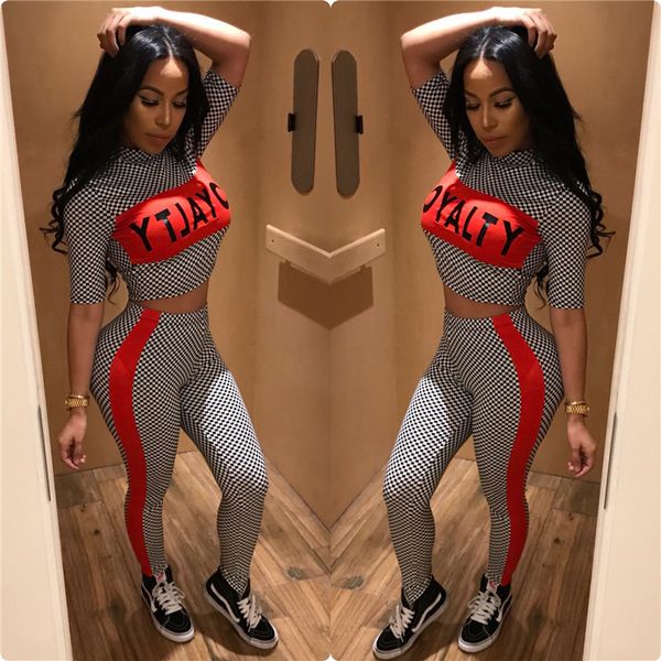 fitness tracksuit plaid two piece sets women letter print crop and long pants women fashion casual tracksuit sweat suits sale, Gray
fitness tracksuit plaid two piece sets women letter print crop and long pants women fashion casual tracksuit sweat suits sale, Gray