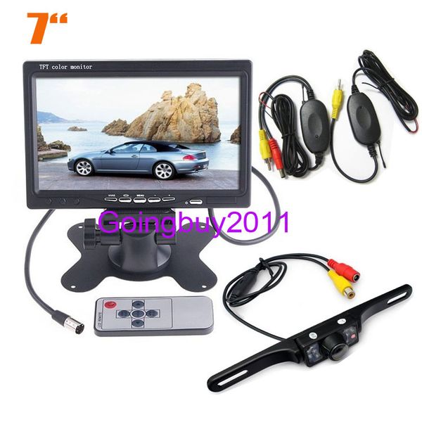 wireless license plate 7 led ir reversing camera + 7" lcd monitor car rear view kit ing
wireless license plate 7 led ir reversing camera + 7" lcd monitor car rear view kit ing