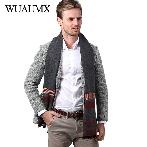 wuaumx vintage winter scarf men casual basic scarves male thick warm muffler striped scarf shawls echarpe homme, Blue;gray
wuaumx vintage winter scarf men casual basic scarves male thick warm muffler striped scarf shawls echarpe homme, Blue;gray