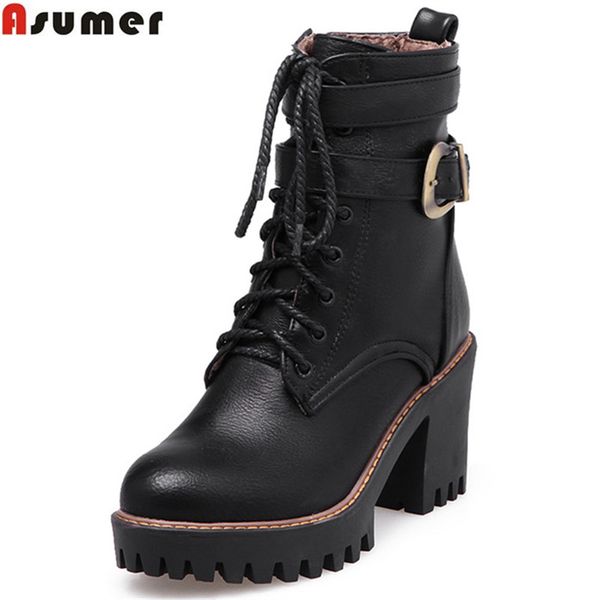 asumer fashion new arrive women boots black wine red boots brown zipper lace up buckle ankle platform ladies
asumer fashion new arrive women boots black wine red boots brown zipper lace up buckle ankle platform ladies