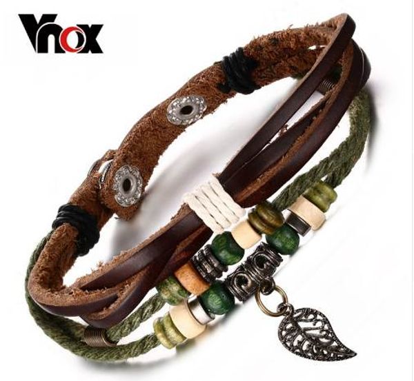 vnox brown genuine leather bracelet men's bangle stainless steel fashion retro charm jewelry for women, Golden;silver
vnox brown genuine leather bracelet men's bangle stainless steel fashion retro charm jewelry for women, Golden;silver