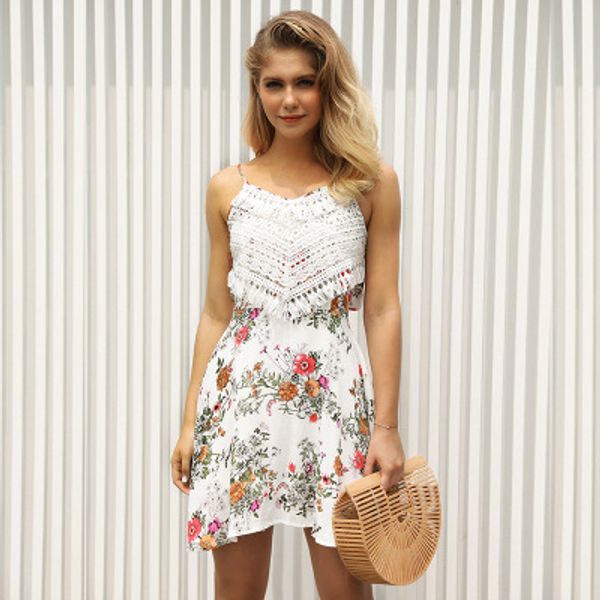 women dress lace halter back bow design sleeveless floral print skirt sweet style slim wear for holiday, Black;gray
women dress lace halter back bow design sleeveless floral print skirt sweet style slim wear for holiday, Black;gray