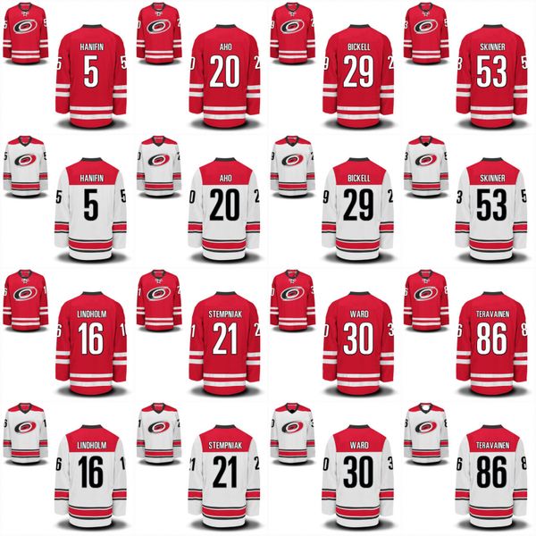 Carolina Hurricanes 20 Sebastian Aho 16 Marcus Kruger 5 Noah Hanifin 21 Lee Stempniak 29 Bryan Bickell 30 Cam Ward Skinner Hockey Jerseys 
Carolina Hurricanes 20 Sebastian Aho 16 Marcus Kruger 5 Noah Hanifin 21 Lee Stempniak 29 Bryan Bickell 30 Cam Ward Skinner Hockey Jerseys