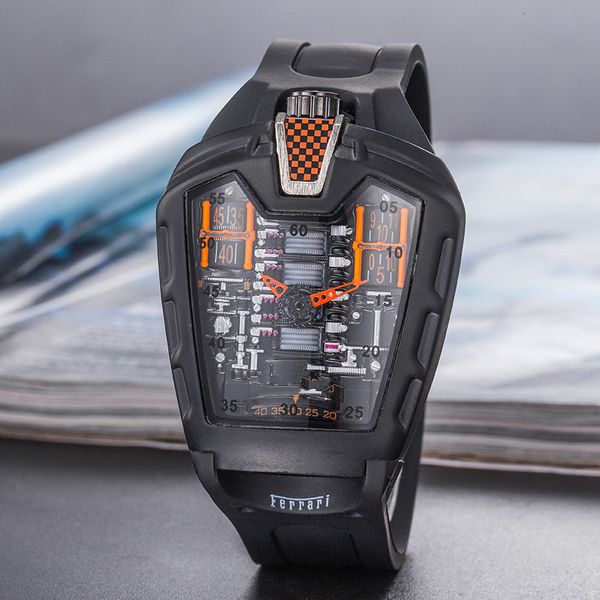 watch strap hollow-out fashion mechanical head waterproof watches ghost men's shell) silicone quartz (black imitation vufno, Slivery;brown
watch strap hollow-out fashion mechanical head waterproof watches ghost men's shell) silicone quartz (black imitation vufno, Slivery;brown