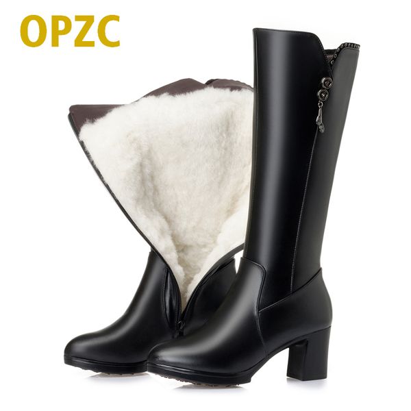 opzc women long boots 2018 new genuine leather female winter boots thick warm wool, trend women motorcycle shoes high heel, Black
opzc women long boots 2018 new genuine leather female winter boots thick warm wool, trend women motorcycle shoes high heel, Black