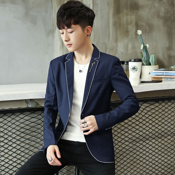 2018 mens casual blazers business suit jacket white edge poly viscose male clothing spring slim m-3xl drop shipping lapel pin, White;black
2018 mens casual blazers business suit jacket white edge poly viscose male clothing spring slim m-3xl drop shipping lapel pin, White;black