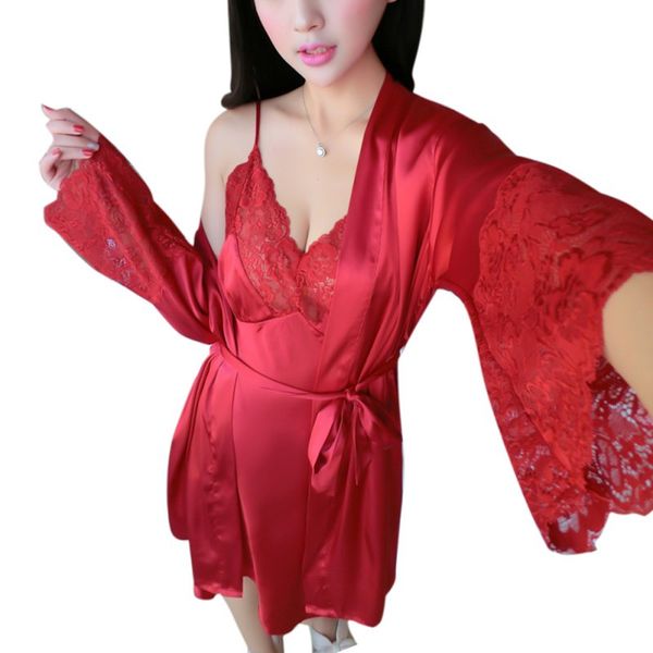 robes set silk dress sleepwear set ladies pajamas black red pink night dress plus size nightgown lace lounge women
robes set silk dress sleepwear set ladies pajamas black red pink night dress plus size nightgown lace lounge women