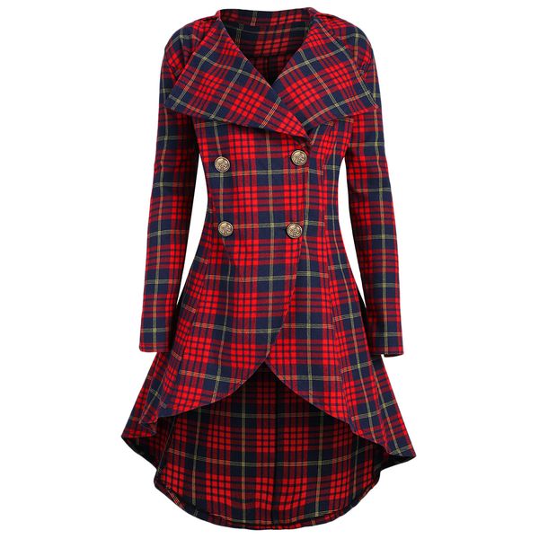 gamiss spring women coat vintage plus size 5xl red plaid double breasted check coat long slim casual button plaid wool coats, Black
gamiss spring women coat vintage plus size 5xl red plaid double breasted check coat long slim casual button plaid wool coats, Black