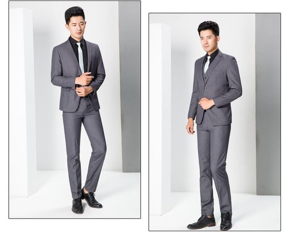 Custom Gray Mens Wedding Suits Slim Fit Suit Business Groom Tuxedos Handsome Man Blazer Jacket 2 Pieces Skinny Formal Suit with Pants
Custom Gray Mens Wedding Suits Slim Fit Suit Business Groom Tuxedos Handsome Man Blazer Jacket 2 Pieces Skinny Formal Suit with Pants