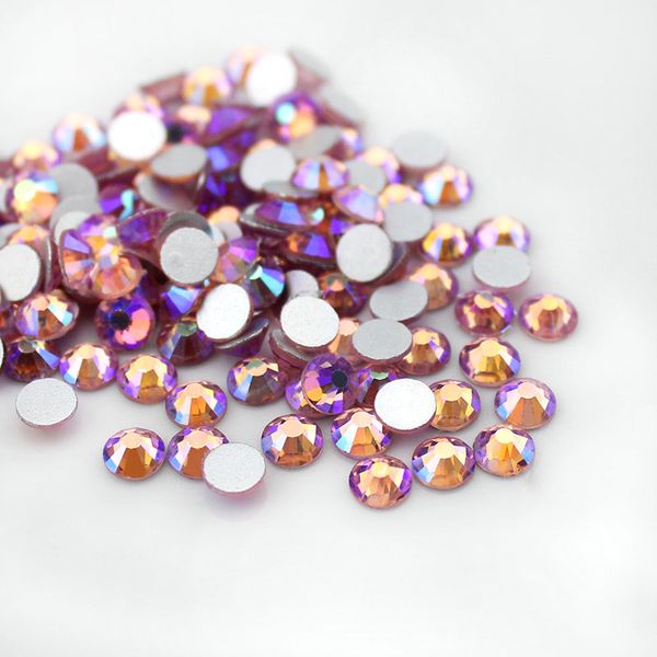 

1440pcs/bag light rose ab flat back nail art glue on non hix rhinestones diy garment ss3 ss4 ss5 ss6 ss8 ss10 ss12 ss16 ss20, Silver;gold