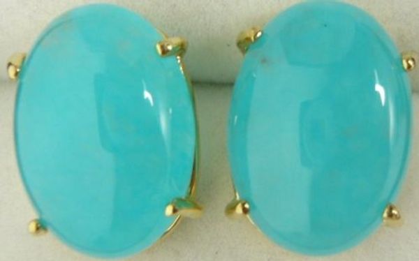 light blue jade stud earrings costume jewellery women earrings<<<ing, White