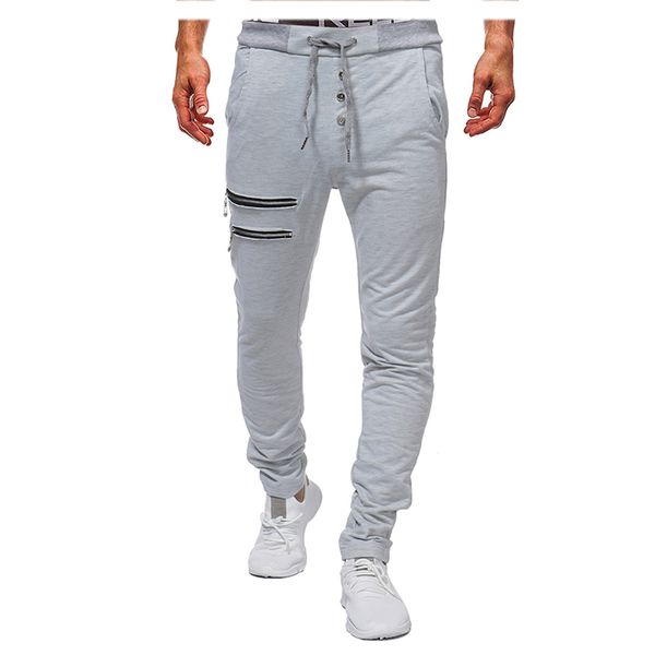 size m-2xl men's autumn casual pants new male cotton material elastic waist trousers solid color slim pants men zipper decorate, Black
size m-2xl men's autumn casual pants new male cotton material elastic waist trousers solid color slim pants men zipper decorate, Black