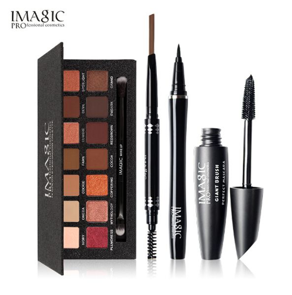 imagic makeup sets 4pcs cosmetics makeup black color mascara eyeliner pencil 14 colors glitter eyeshadow with eyebrow pen
imagic makeup sets 4pcs cosmetics makeup black color mascara eyeliner pencil 14 colors glitter eyeshadow with eyebrow pen