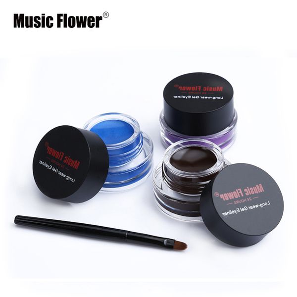 music flower brand 5 colors black eyeliner gel wateproof eyes makeup matte eye liner cream long lasting eyeliner gel cosmetics
music flower brand 5 colors black eyeliner gel wateproof eyes makeup matte eye liner cream long lasting eyeliner gel cosmetics
