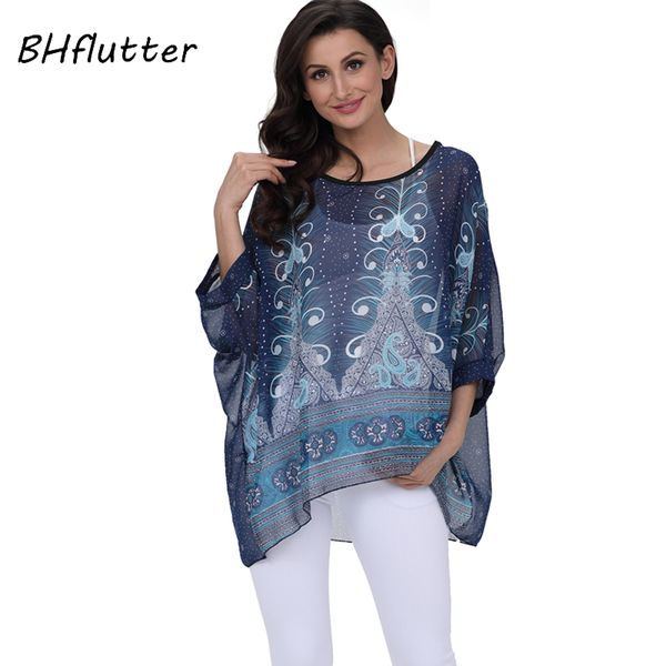 bhflutter 2018 women blouse shirt plus size 4xl 5xl 6xl batwing sleeve chiffon floral print casual summer blouses blusas, White
bhflutter 2018 women blouse shirt plus size 4xl 5xl 6xl batwing sleeve chiffon floral print casual summer blouses blusas, White