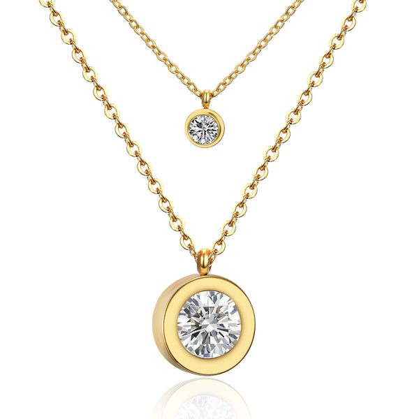 2016 fashion 316l stainless steel women fashion jewelry cz diamond double pendants necklace, 18k gold plated ,gold/silver color
2016 fashion 316l stainless steel women fashion jewelry cz diamond double pendants necklace, 18k gold plated ,gold/silver color