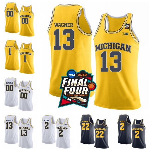 Cu tom michigan wolverine 13 moritz wagner 1 charle matthew 22 duncan robin on titched final four college ba ketball jer ey
Cu tom michigan wolverine 13 moritz wagner 1 charle matthew 22 duncan robin on titched final four college ba ketball jer ey