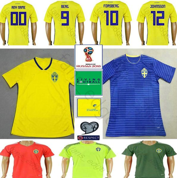 2018 Sweden World Cup Soccer Jersey 13 JOHANSSON 12 JOHNSSON 11 GUIDETTI 10 FORSBERG 9 BERG 7 LARSSON Custom Home Sverige Football Jersey
2018 Sweden World Cup Soccer Jersey 13 JOHANSSON 12 JOHNSSON 11 GUIDETTI 10 FORSBERG 9 BERG 7 LARSSON Custom Home Sverige Football Jersey