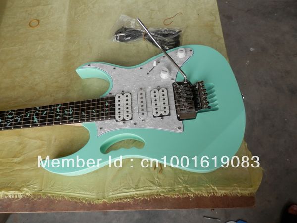 

jem 70 v electric guitar, sea foam green, vine green refers to the plate electric guitar