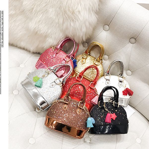 children mini shoulder bags for girls shinning glitter purse for toddler kids shell sequin bags with chain cute handbags lc789, Black
children mini shoulder bags for girls shinning glitter purse for toddler kids shell sequin bags with chain cute handbags lc789, Black