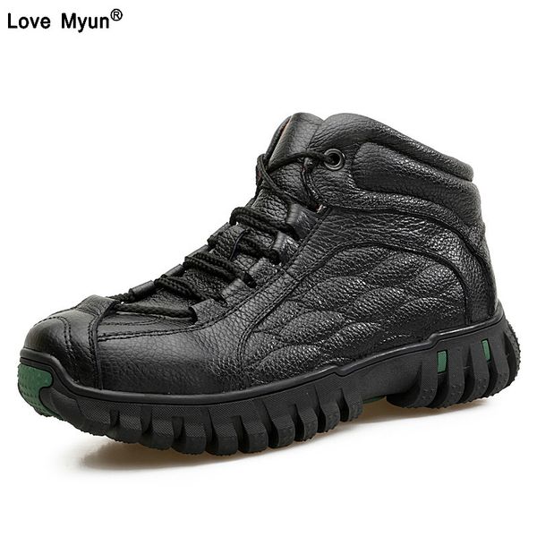 brand men boots genuine leather winter boots warmth fur inside outdoor men snow working shoes men822, Black
brand men boots genuine leather winter boots warmth fur inside outdoor men snow working shoes men822, Black