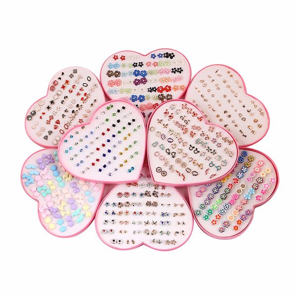 26design 36pairs/set mix mini handmade flower clay earring stud sets fruit earring set for child with heart box earrings jewelry, Golden;silver
26design 36pairs/set mix mini handmade flower clay earring stud sets fruit earring set for child with heart box earrings jewelry, Golden;silver