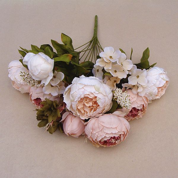 decorative 1 bouquet vivid peony fake leaf artificial silk flowers bridal fall wedding home party decoration
decorative 1 bouquet vivid peony fake leaf artificial silk flowers bridal fall wedding home party decoration
