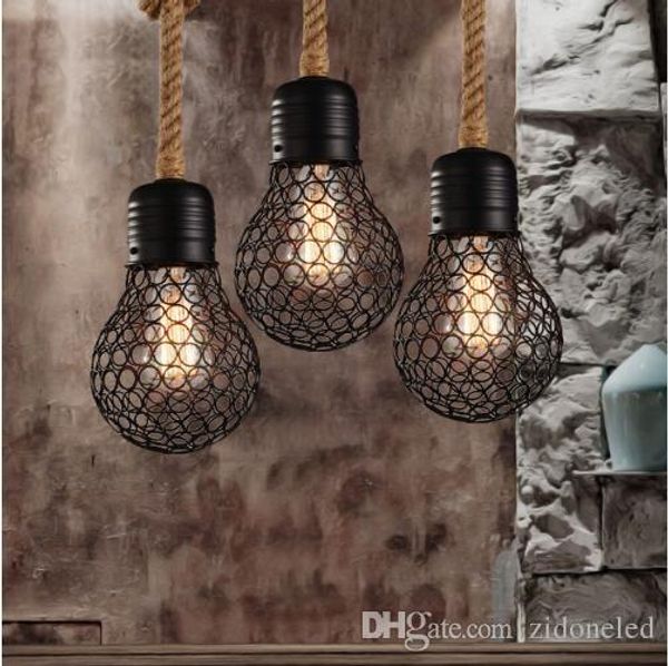 vintage rope pendant light edison bulb american style metal cage lamp restaurant dining room lights industrial bar lighting
vintage rope pendant light edison bulb american style metal cage lamp restaurant dining room lights industrial bar lighting
