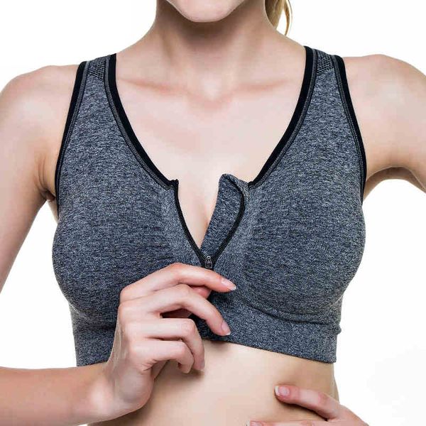 women fitness yoga sports bra for running gym padded wireshakeproof underwear push up seamless front zipper bra vest, White;black
women fitness yoga sports bra for running gym padded wireshakeproof underwear push up seamless front zipper bra vest, White;black