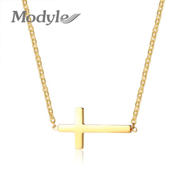 modyle elegant cross women choker necklace stainless steel adjustable chain trendy female lady party jewelry gift, Silver
modyle elegant cross women choker necklace stainless steel adjustable chain trendy female lady party jewelry gift, Silver