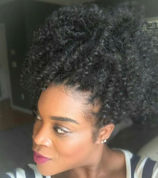 promotion one piece short high ponytail clip ponytails pony tail clip on hair extension human hair curly ponytail 120g more color, Black
promotion one piece short high ponytail clip ponytails pony tail clip on hair extension human hair curly ponytail 120g more color, Black
