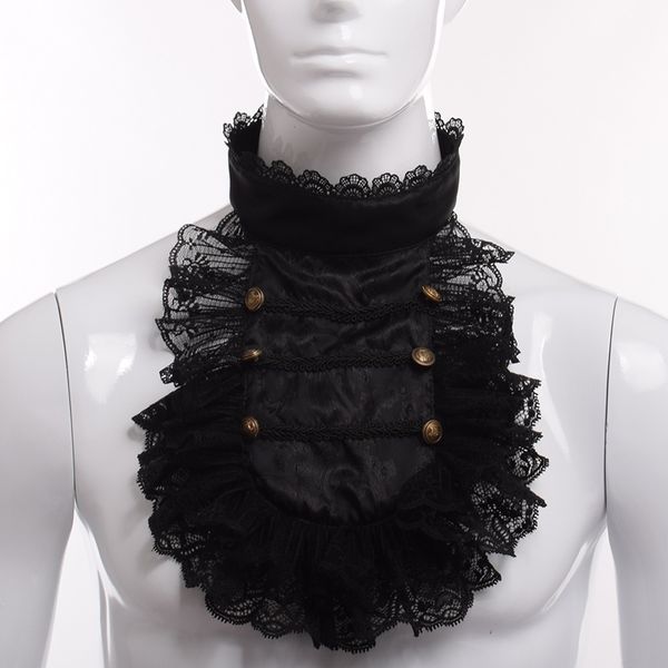 vintage hand made steampunk victorian royal men ruffle black lace detachable collar jabot cosplay costume accessory, Black;red
vintage hand made steampunk victorian royal men ruffle black lace detachable collar jabot cosplay costume accessory, Black;red